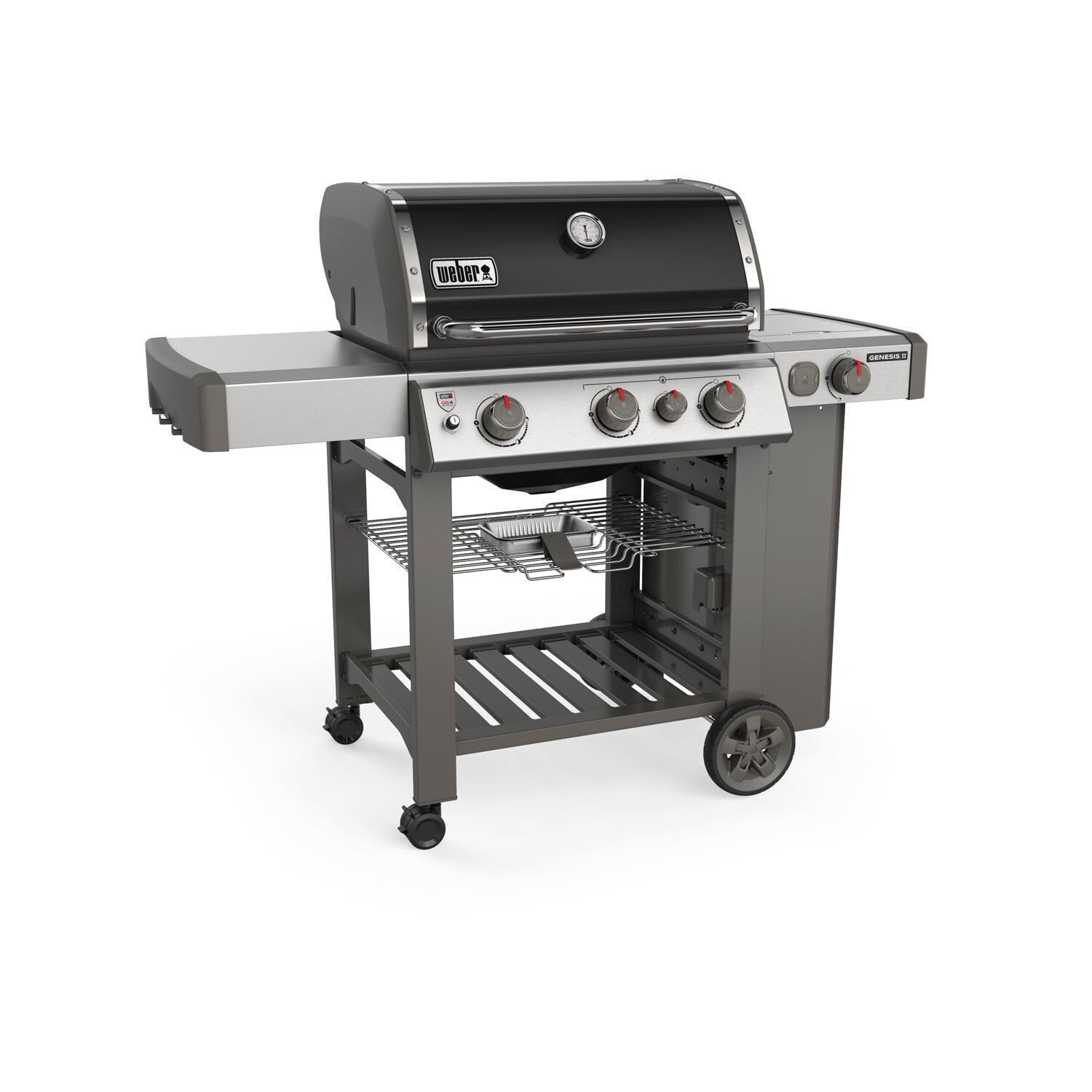Weber Genesis II 61012001 (2019) E-330 Propane Gas Grill - Black - Left-Side Angled View thumbnail