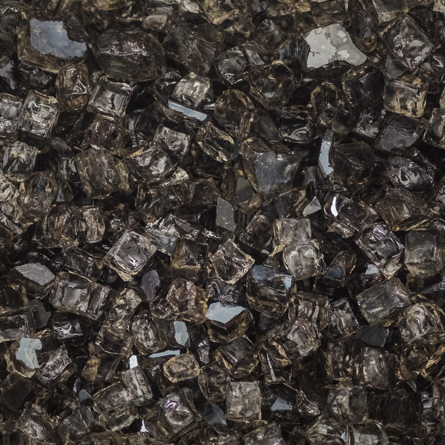 BBQGuys Signature 1/2-Inch Monochrome Gray Reflective Fire Glass - 1 Pound