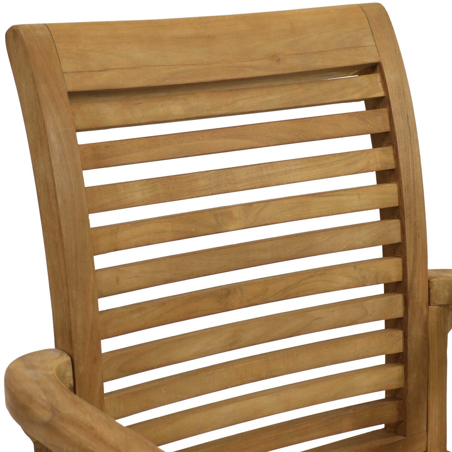 Ultimate Patio Teak Outdoor Patio Dining Armchair - Chair Back thumbnail