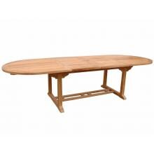 Bahama 78 X 43 Inch Oval Teak Patio Dining Table W/ Double Extensions By Anderson Teak