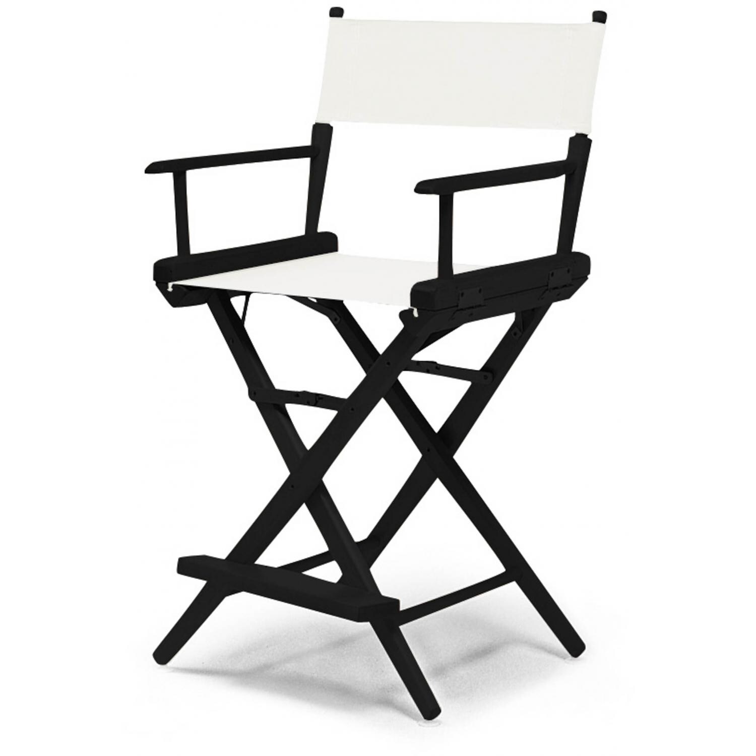 World Famous Counter Height Director Chair By Telescope Casual - Black/White