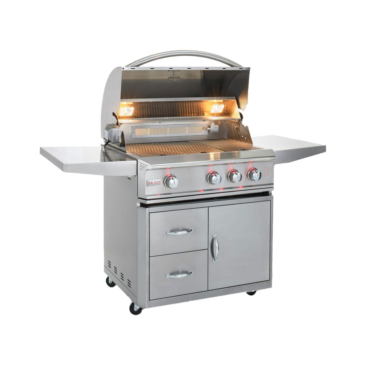 Blaze BLZ-3PRO-LP Professional LUX 34-Inch 3-Burner Freestanding Propane Gas Grill With Rear Infrared Burner thumbnail