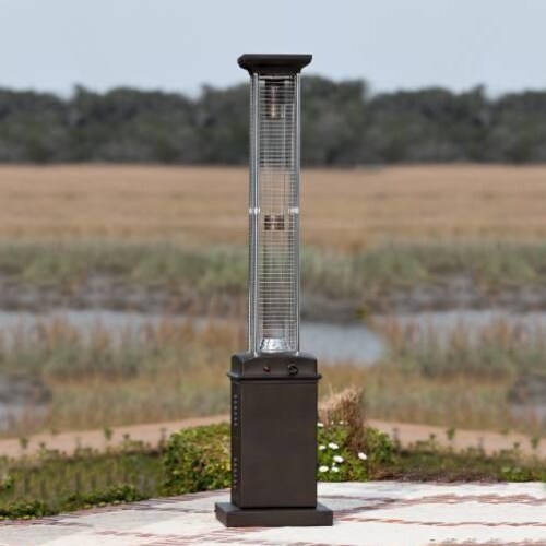 Fire Sense 41000 BTU Square Flame Propane Patio Heater Mocha