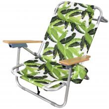 Astella Folding Aluminum Backpack Beach Chair W/ Storage Pouch - Lush Paradise