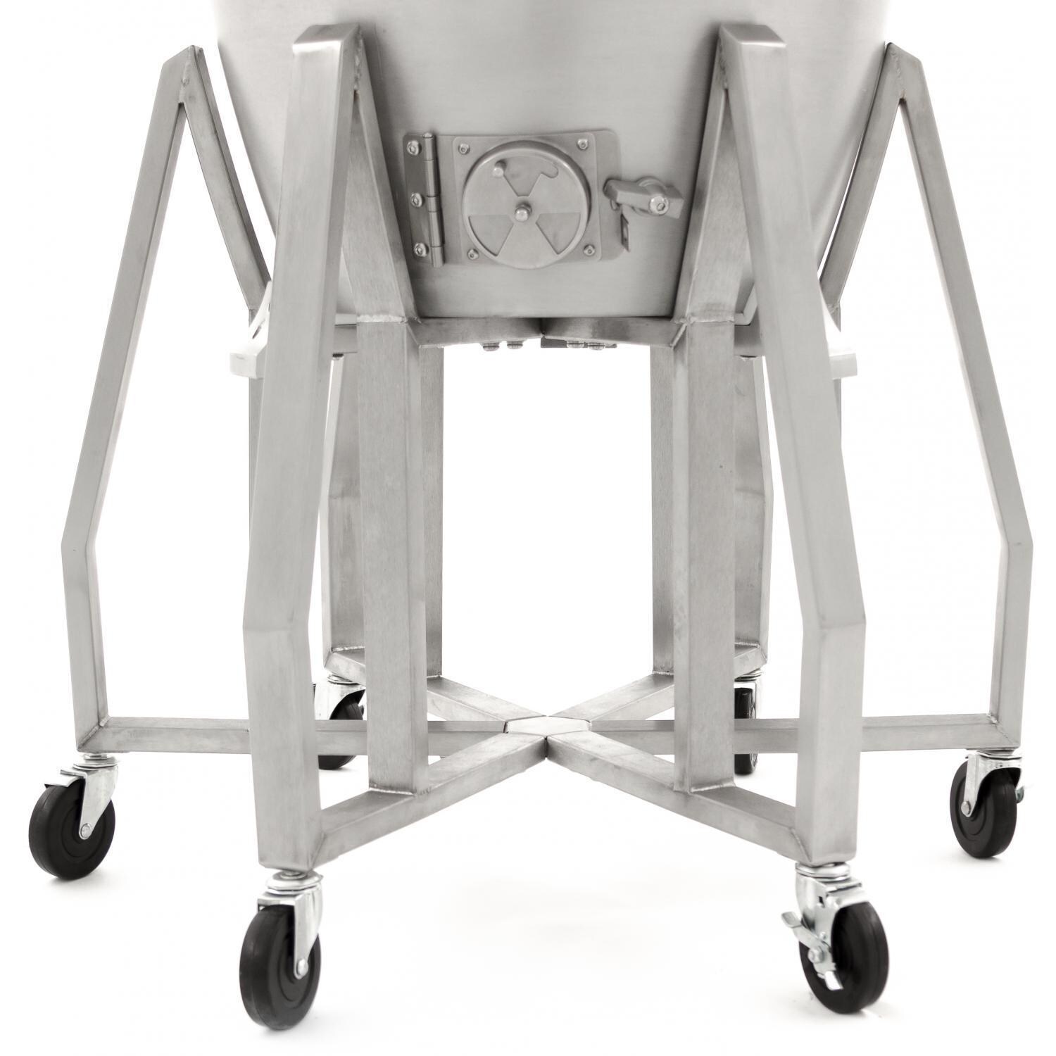 Blaze - BLZ-20-KAMADO - 20-Inch Cast Aluminum Kamado Grill W/ Stainless Steel Cart - Cart Closeup View thumbnail