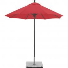 Galtech 7.5 Ft. Commercial Octagonal Aluminum Patio Market Umbrella W/ Push Lift - Antique Bronze Frame W/ Sunbrella Canvas Jockey Red Canopy