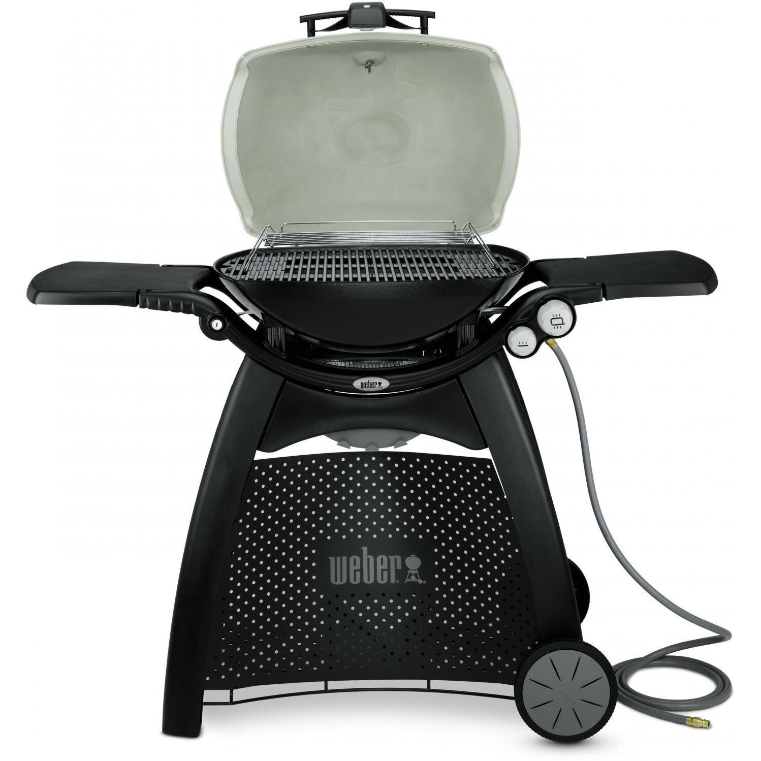Weber Q 3200 Natural Gas Grill On Cart - Open View