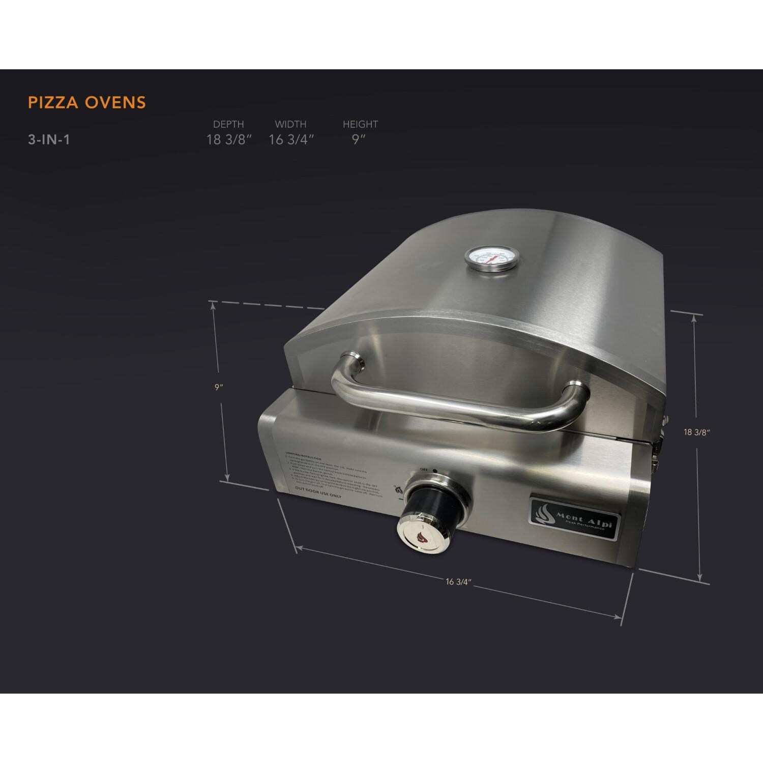 Mont Alpi Portable Grill - MA-3N1 - Dimensions thumbnail