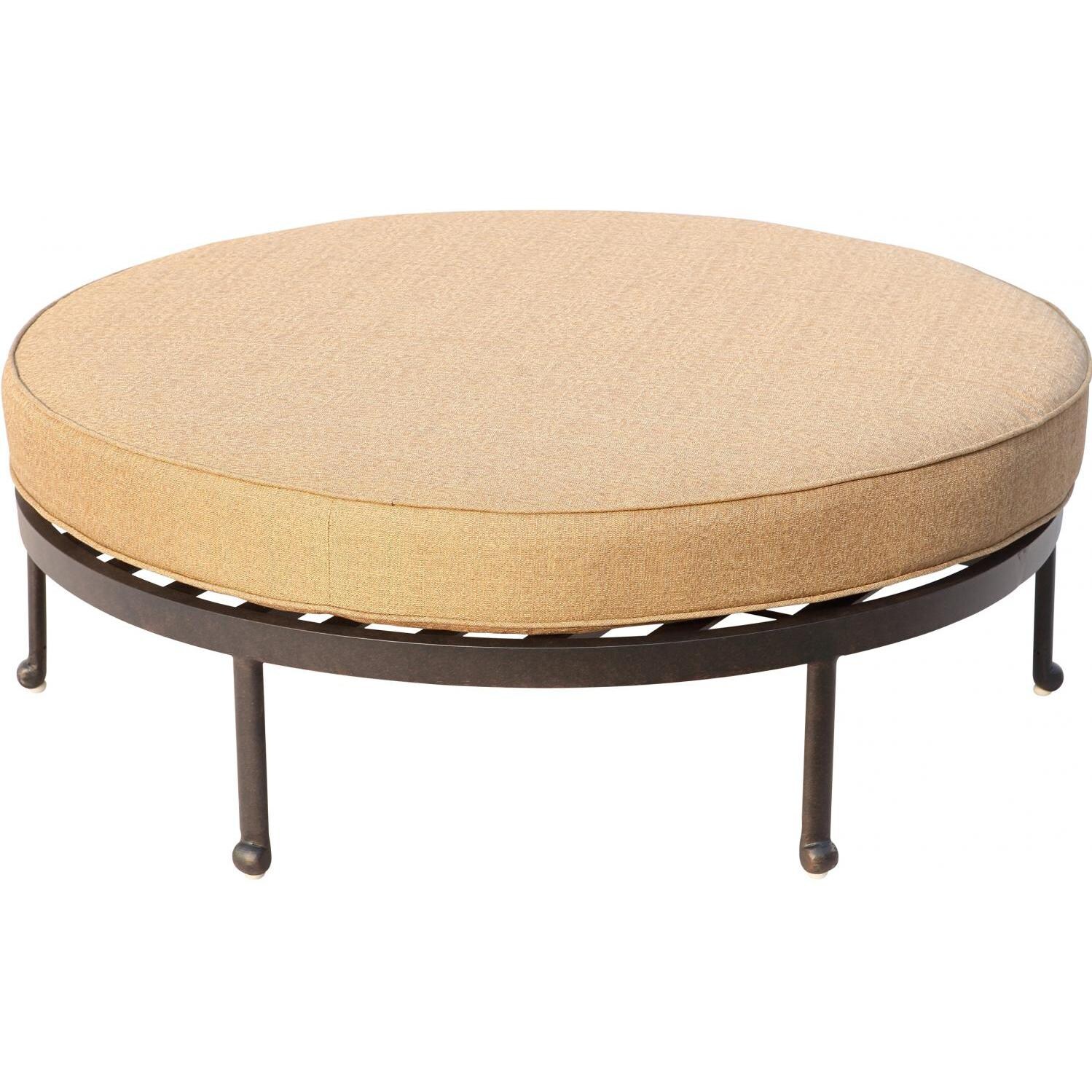 Darlee Santa Anita Cast Aluminum Large Round Patio Ottoman : BBQGuys
