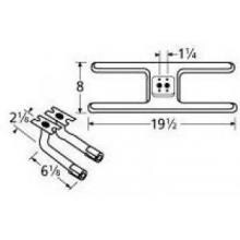 Stainless Steel H Twin, Centered, 1.25 Inch Offset Burner 10602-709LR image