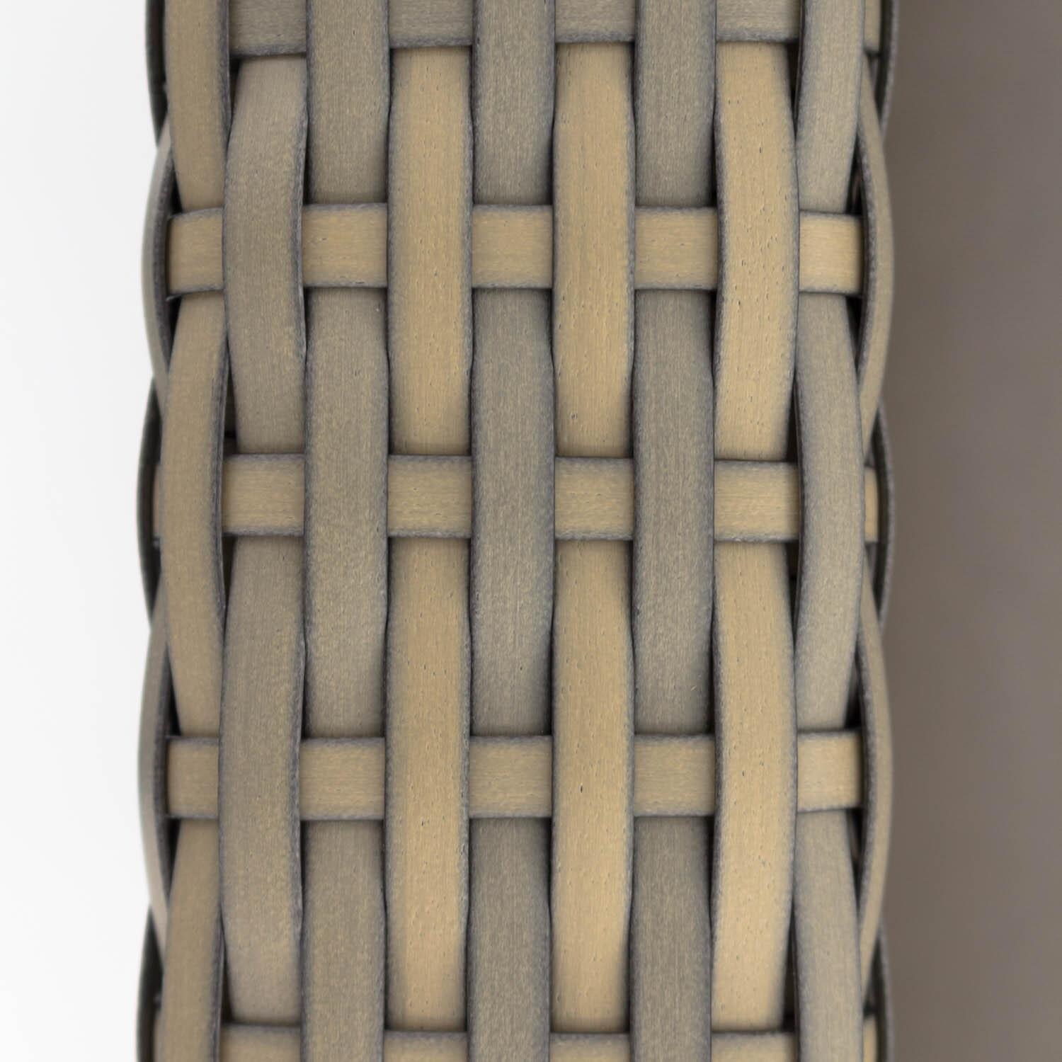 Lafitte Wicker Patio Dining Chair W/ Sunbrella Canvas Taupe Cushion - Top of Arm Detail thumbnail