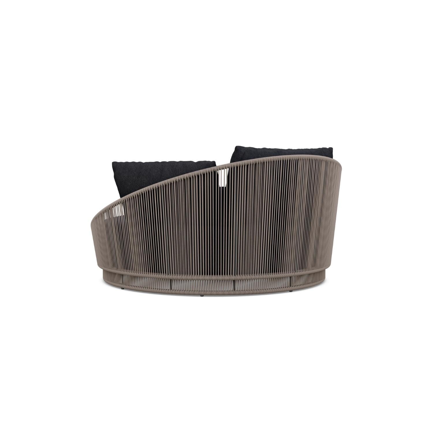 Azzurro Living PMA-TR18DB-CU Palma Woven Rope Daybed in Mocha /Midnight - Back - White Background thumbnail