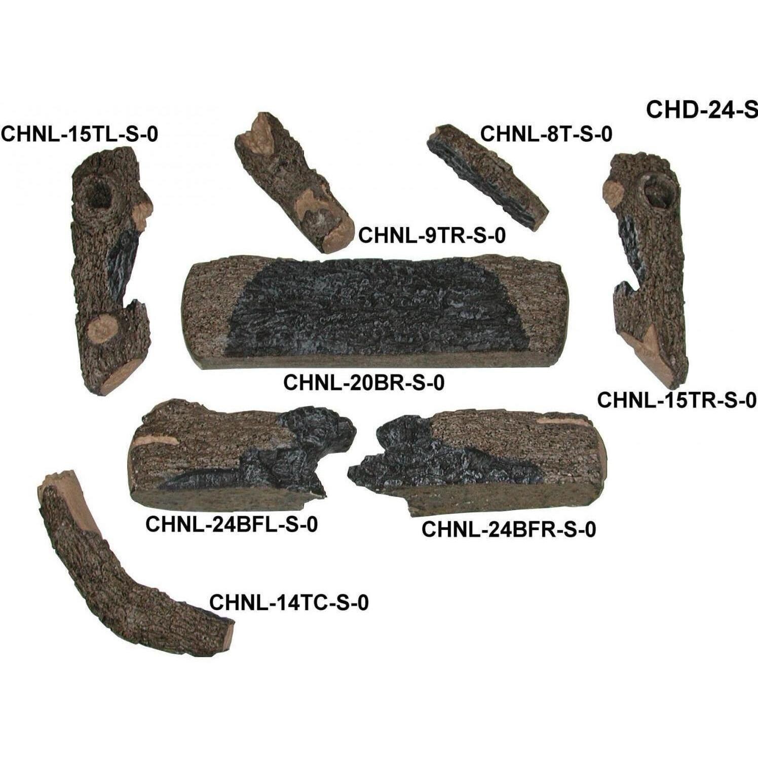 Peterson Real Fyre Charred Oak 24-Inch Log Breakdown thumbnail