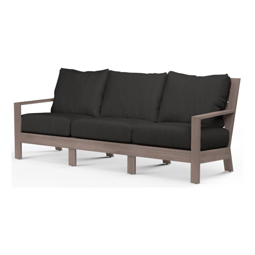 Laguna Aluminum Sofa in Driftwood/Spectrum Carbon by Sunset West