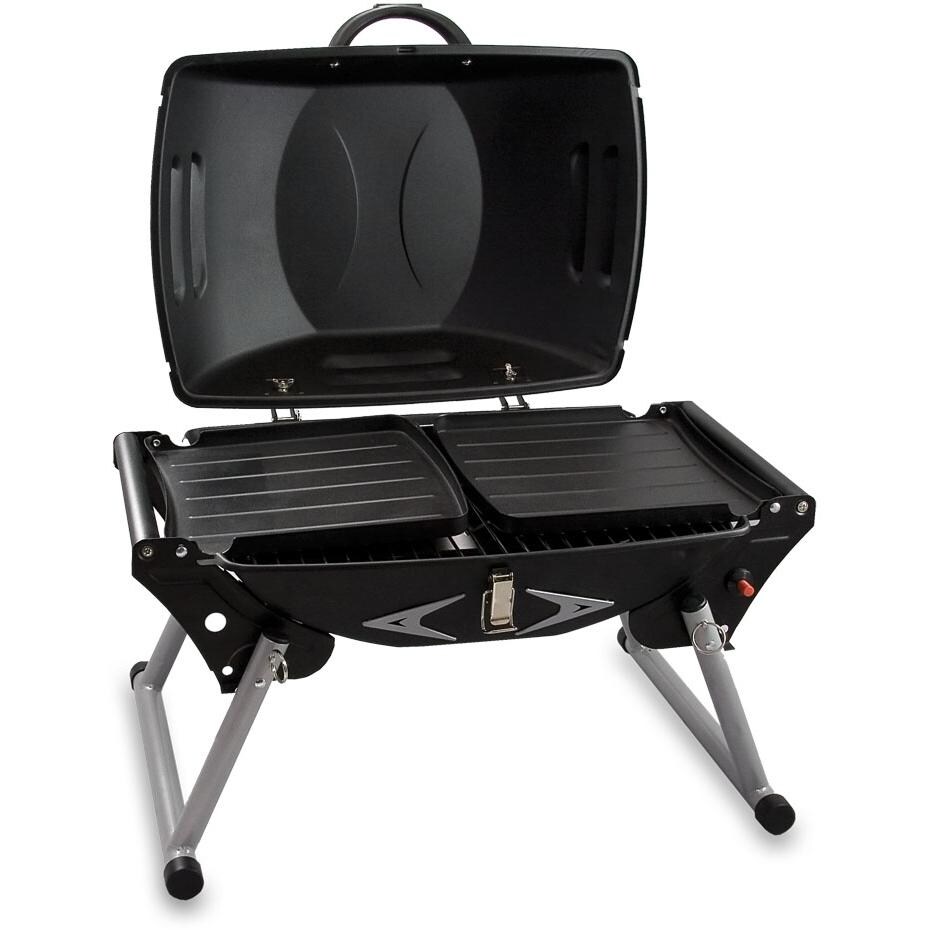 Picnic Time Portagrillo Portable Propane Grill - Side Shelves Closed thumbnail