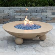American Fyre Designs Versailles 54-Inch Natural Gas Fire Table With Ball Feet - Cafe Blanco