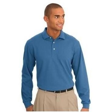 Port Authority Signature - Rapid Dry Long Sleeve Sport Shirt XS - Riviera Blue - Moisture Control