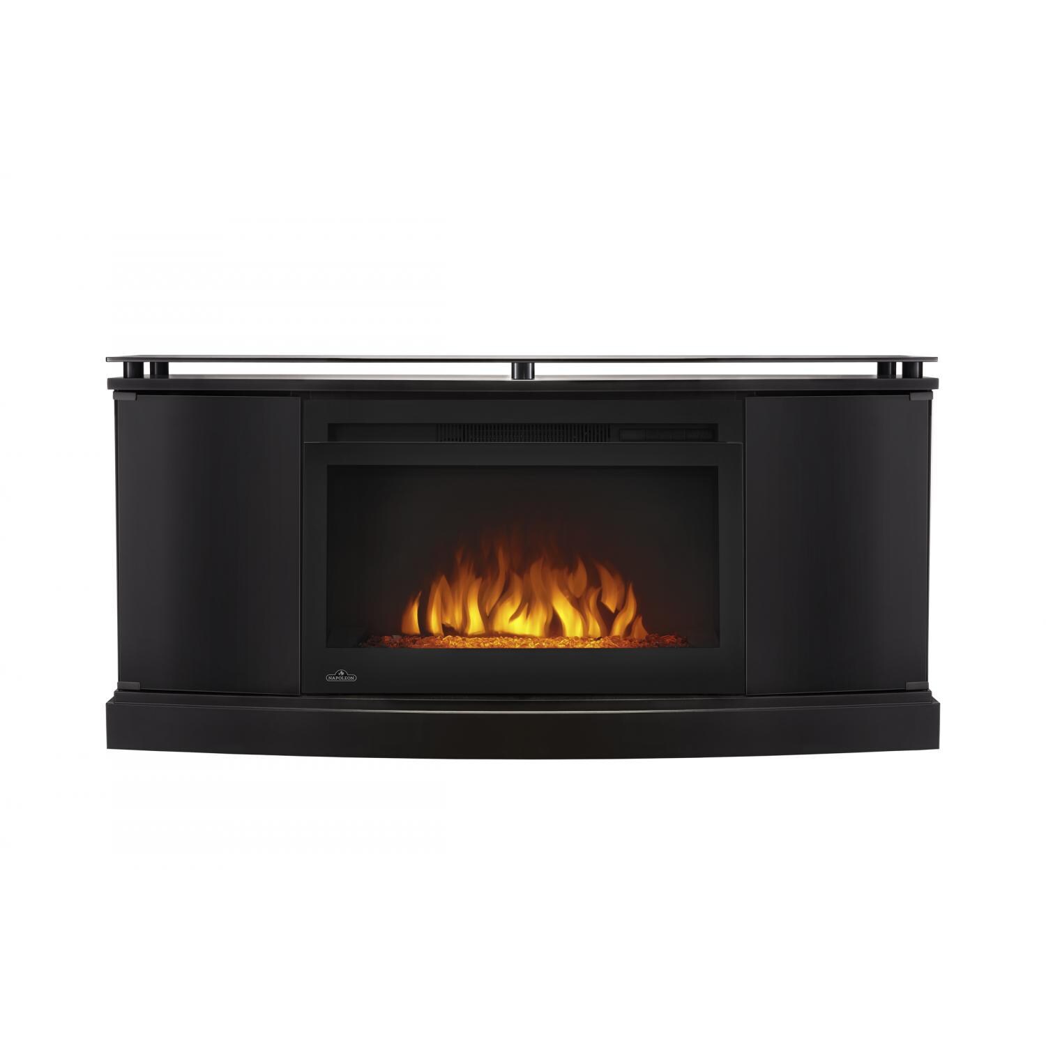 Napoleon NEFP27-3116B 53-Inch Anya Electric Fireplace Media Console - Black - Front View thumbnail