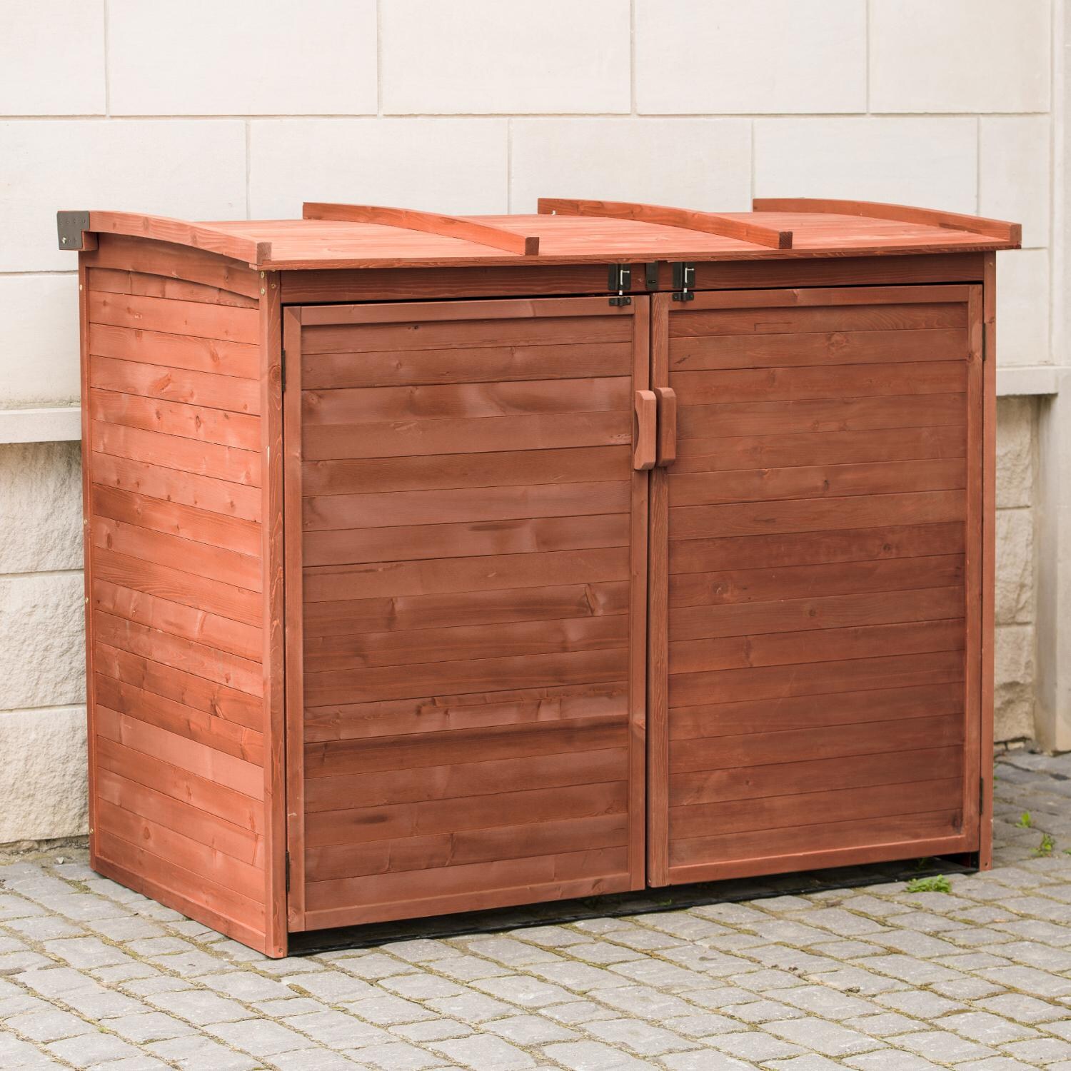 Leisure Season Horizontal Refuge 5 Ft. 5 In X 3 Ft. 2 In. Large Wood Storage Shed - On the Patio thumbnail