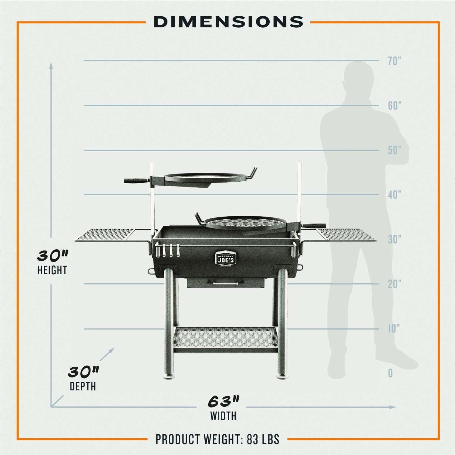 Oklahoma Joe's 23302166 Firecraft Series Barrel - Dimensional thumbnail