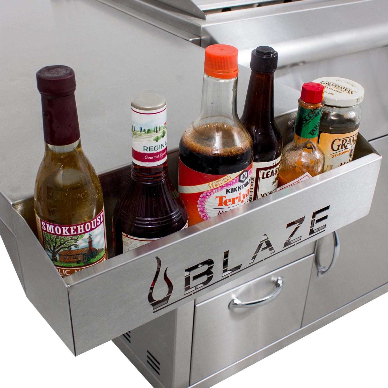 Blaze Griddle Cart Shelf Kit - Condiment Rack With Condiments thumbnail