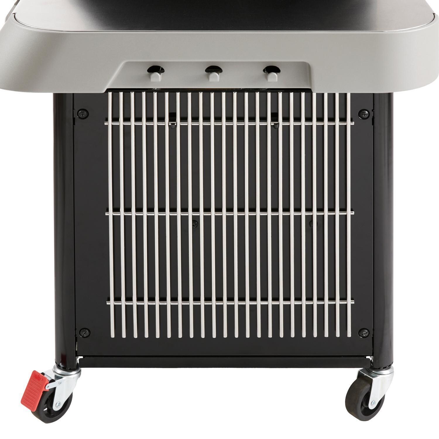 Weber GENESIS 36400001 S-435 Propane Gas Grill with Sear Burner & Side Burner - Stainless Steel - Cooking Grate Storage - White Background thumbnail