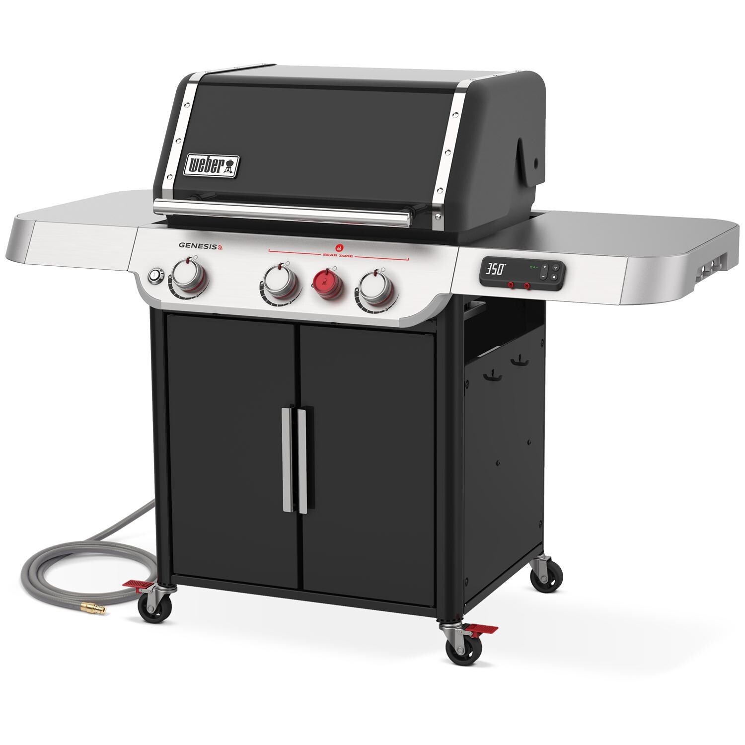 Weber GENESIS 37510001 EX-325s Natural Gas Smart Grill with Sear Burner - Black - Right-Side Angled View thumbnail