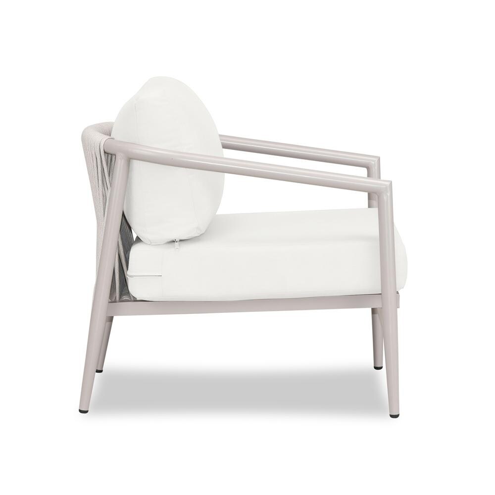 Lakeview Midnight Cove Aluminum Club Chair in Urban Stone/Carrera/Canvas Natural - Side - White Background thumbnail