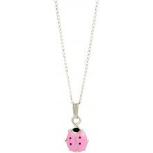Elegant Baby Infant Sterling Silver Ladybug Necklace image