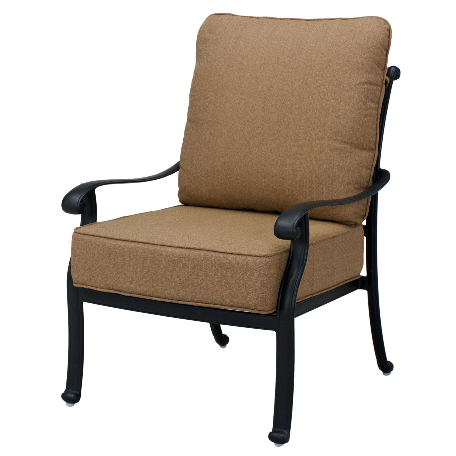 Darlee Capri Replacement Club Chair Cushions - Set of 2 - Sesame