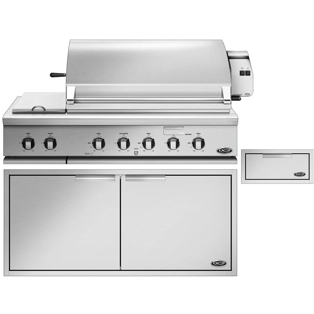 DCS 3-Piece Series 7 48-Inch Natural Gas Outdoor Kitchen Package With Integrated Side Burner