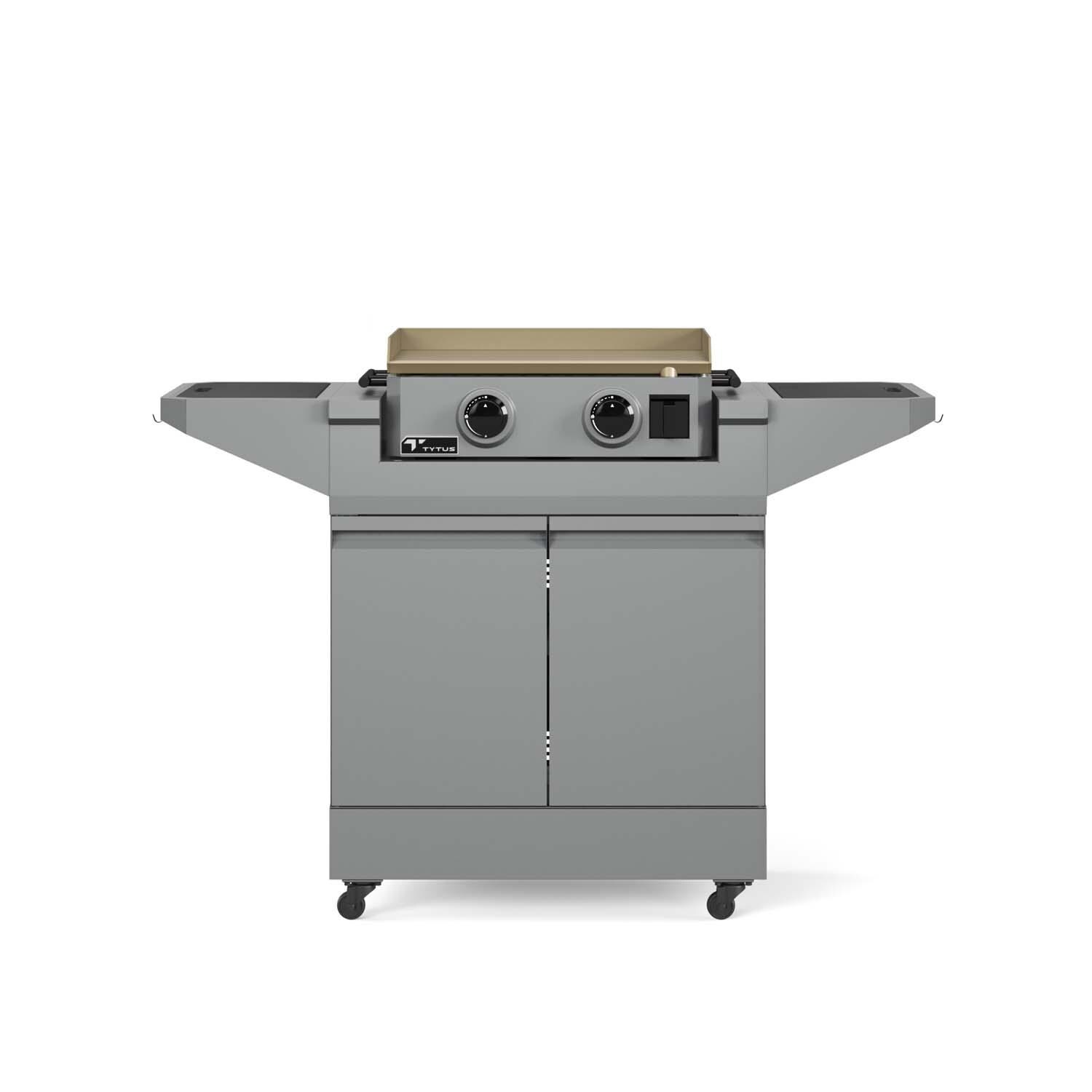 TYTUS TDT-CRT-GGRD Emberwood Propane Gas Griddle and Prep Cart - White Background thumbnail