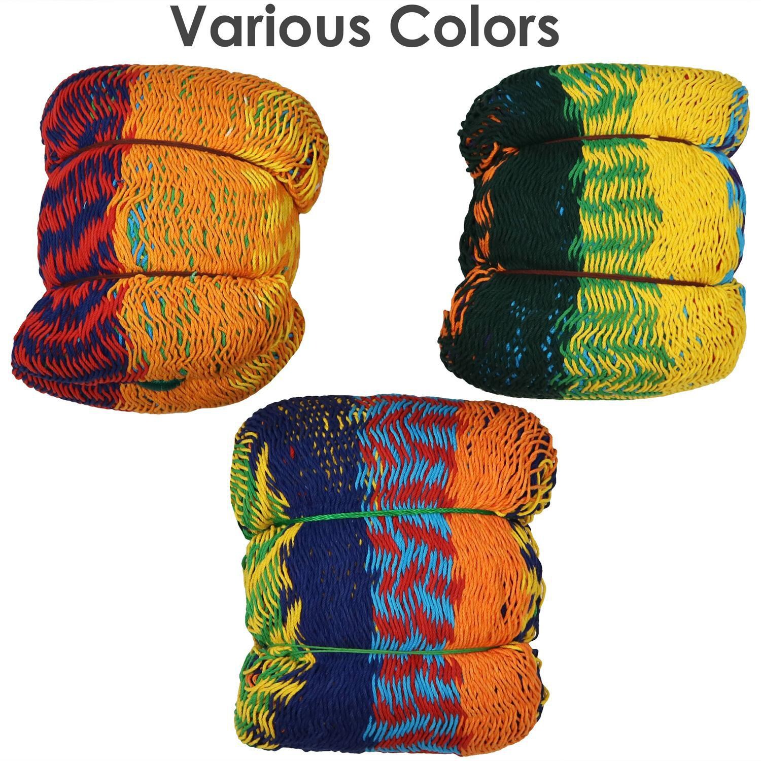 Ultimate Patio XXL Thick Cord Handwoven Family-Sized Mayan Hammock w/ 15-Foot Stand - Multi-Color - Colors May Vary thumbnail