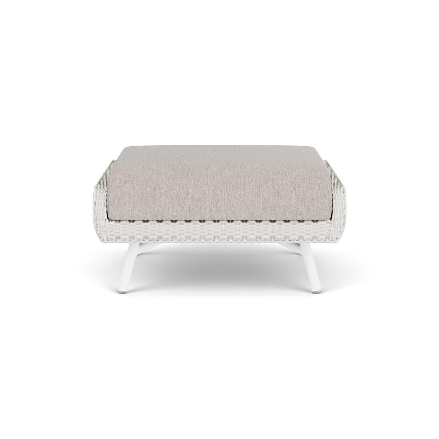 Lloyd Flanders Essence Ottoman W/Remy Cloud Fabric - Matte White Finish thumbnail