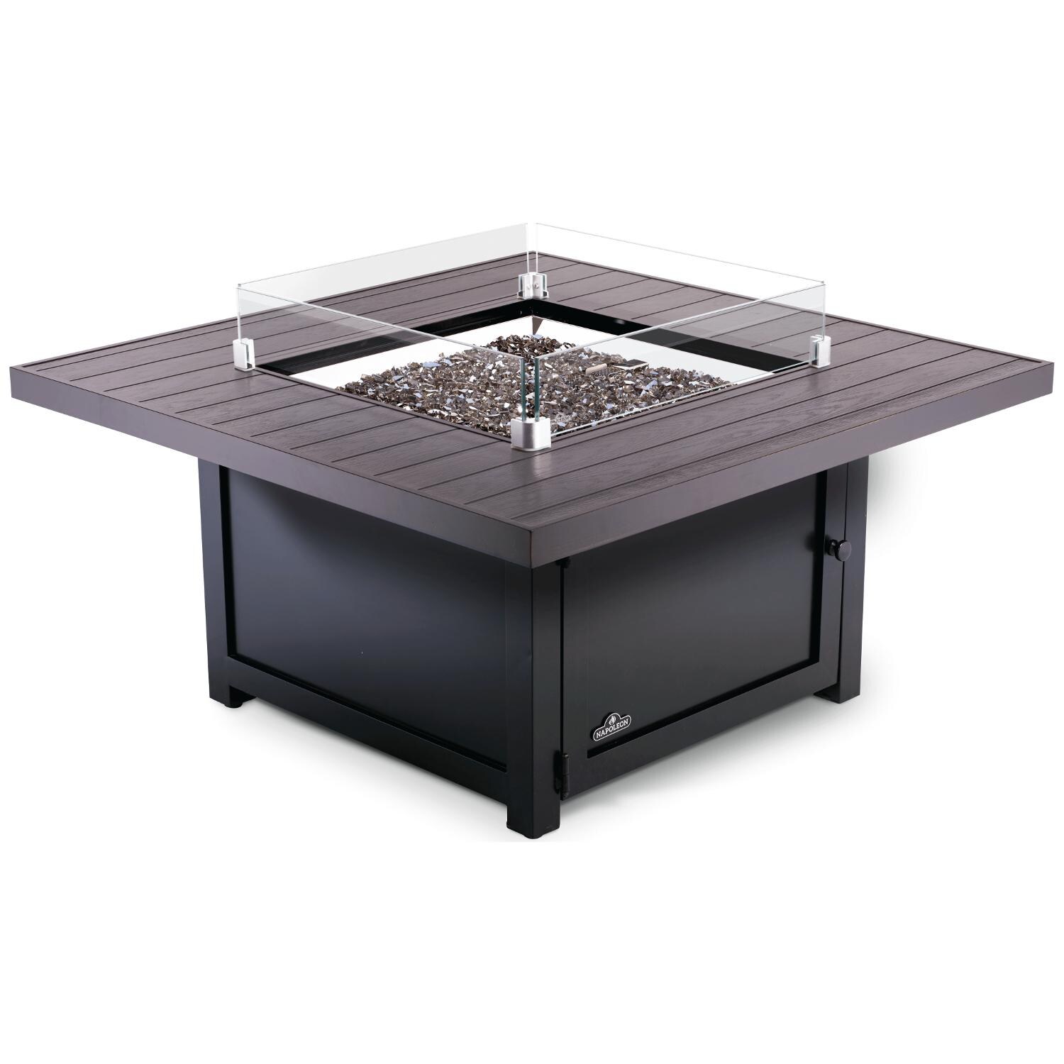 Napoleon MUSK2-BZ Muskoka Patioflame Square Fire Table - Shown With Windscreen (Not Included) thumbnail