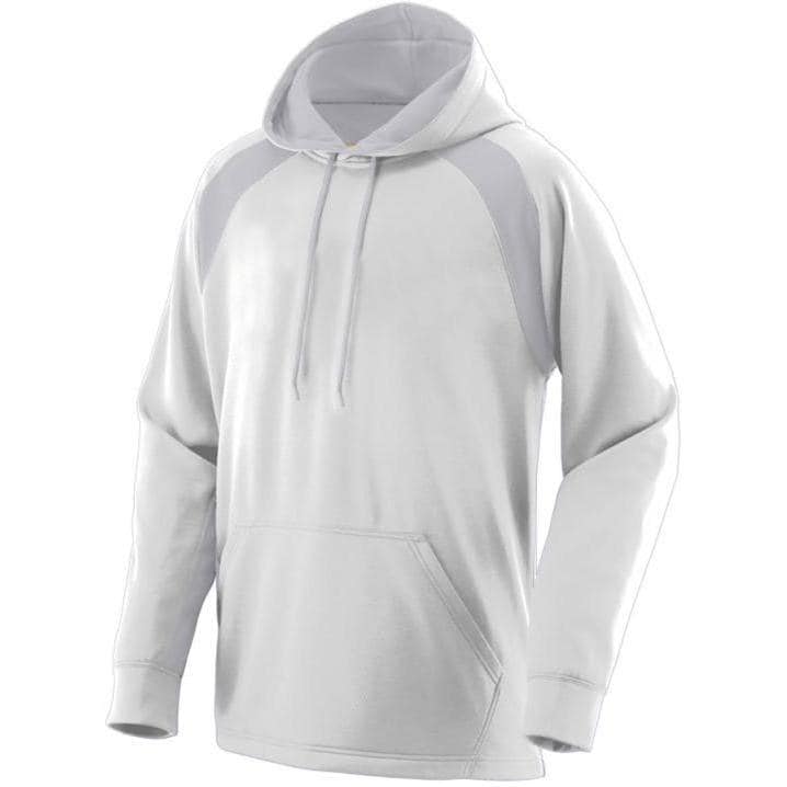 Augusta Fanatic Hooded Sweatshirt XS - White/Athletic Grey