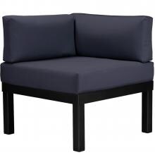 Ashbee Aluminum Corner Patio Sectional Chair By Telescope Casual - Textured Black/Indigo