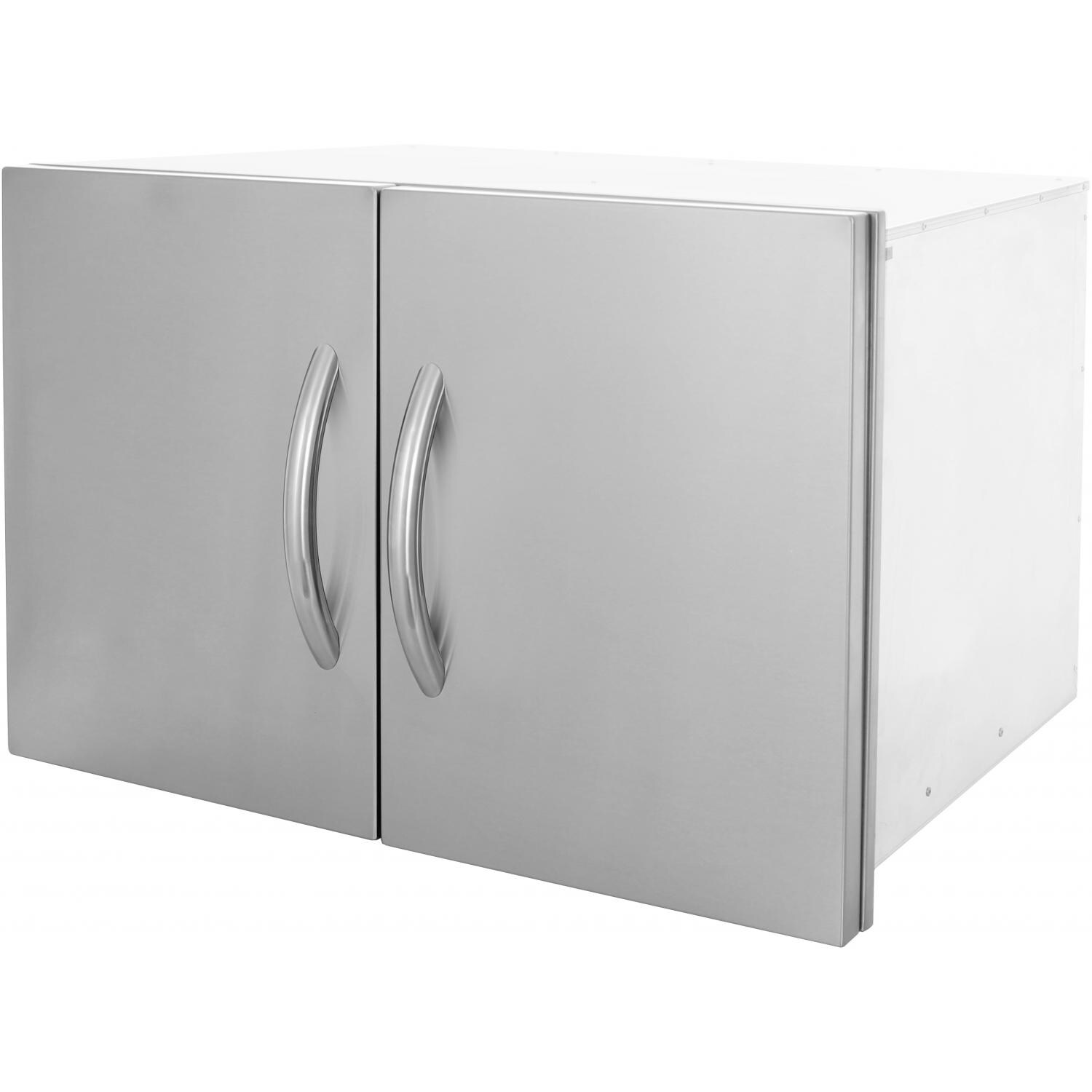 Cal Flame 30-Inch Enclosed Cabinet With Drawers And Roll-Out Propane Tank Storage - Angeled View thumbnail