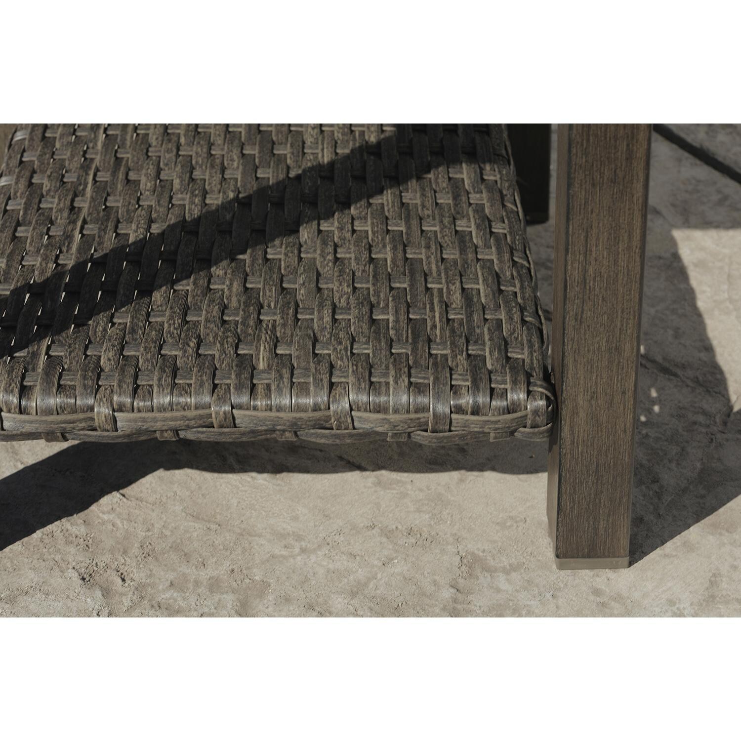 Lakeview Outdoor Designs Dove Cay 6 Piece Wicker & Aluminum Patio Conversation Set - Patio Chat Table Bottom Shelf Detail thumbnail