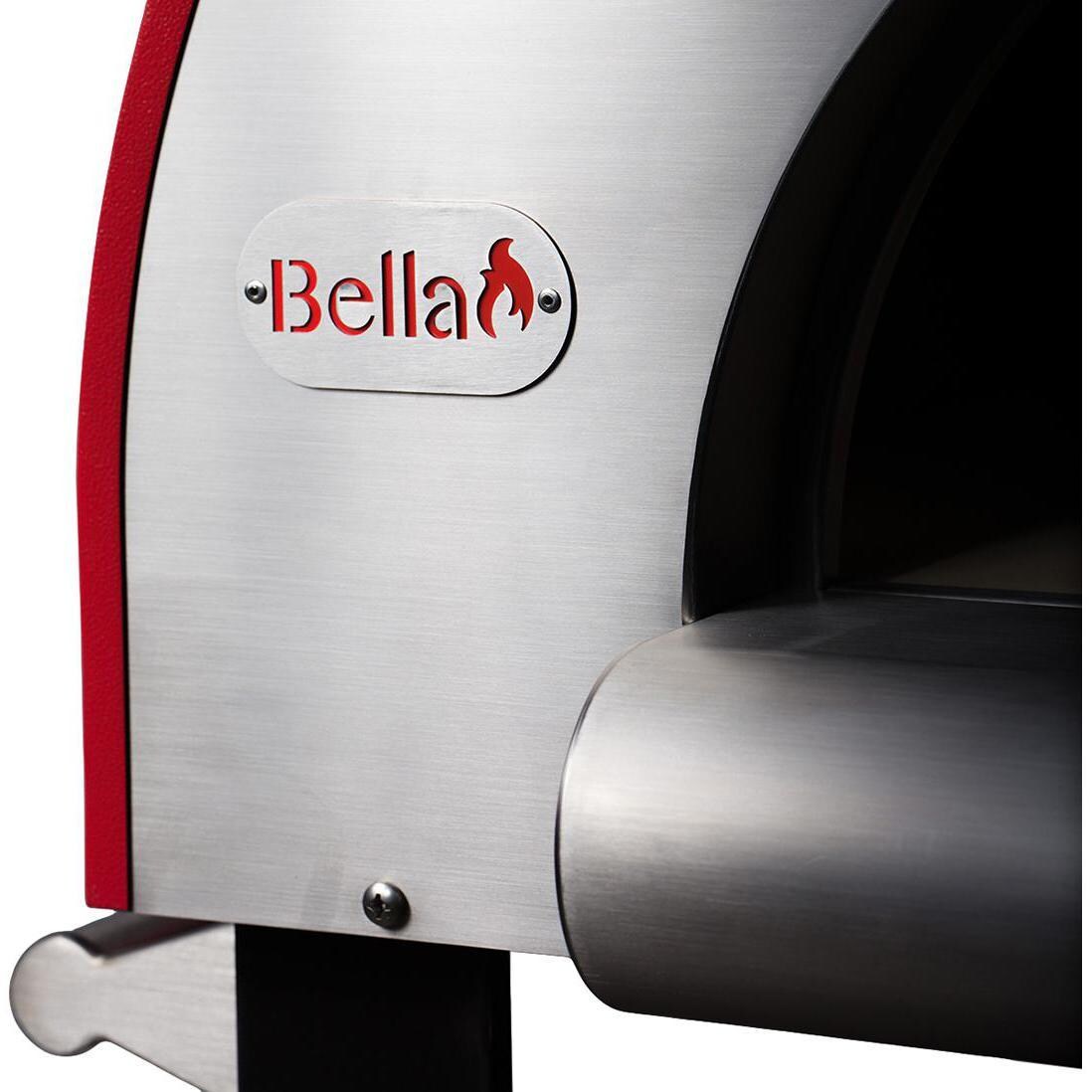 Bella Medio 28-Inch Outdoor Wood-Fired Pizza Oven On Cart - Red