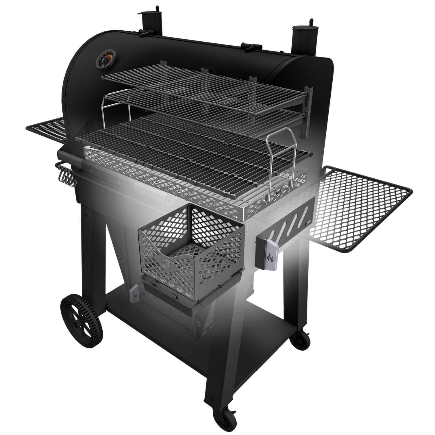 Oklahoma Joe's 23202164 Marshal Centerbox Smoker - Cutaway View - White Background thumbnail