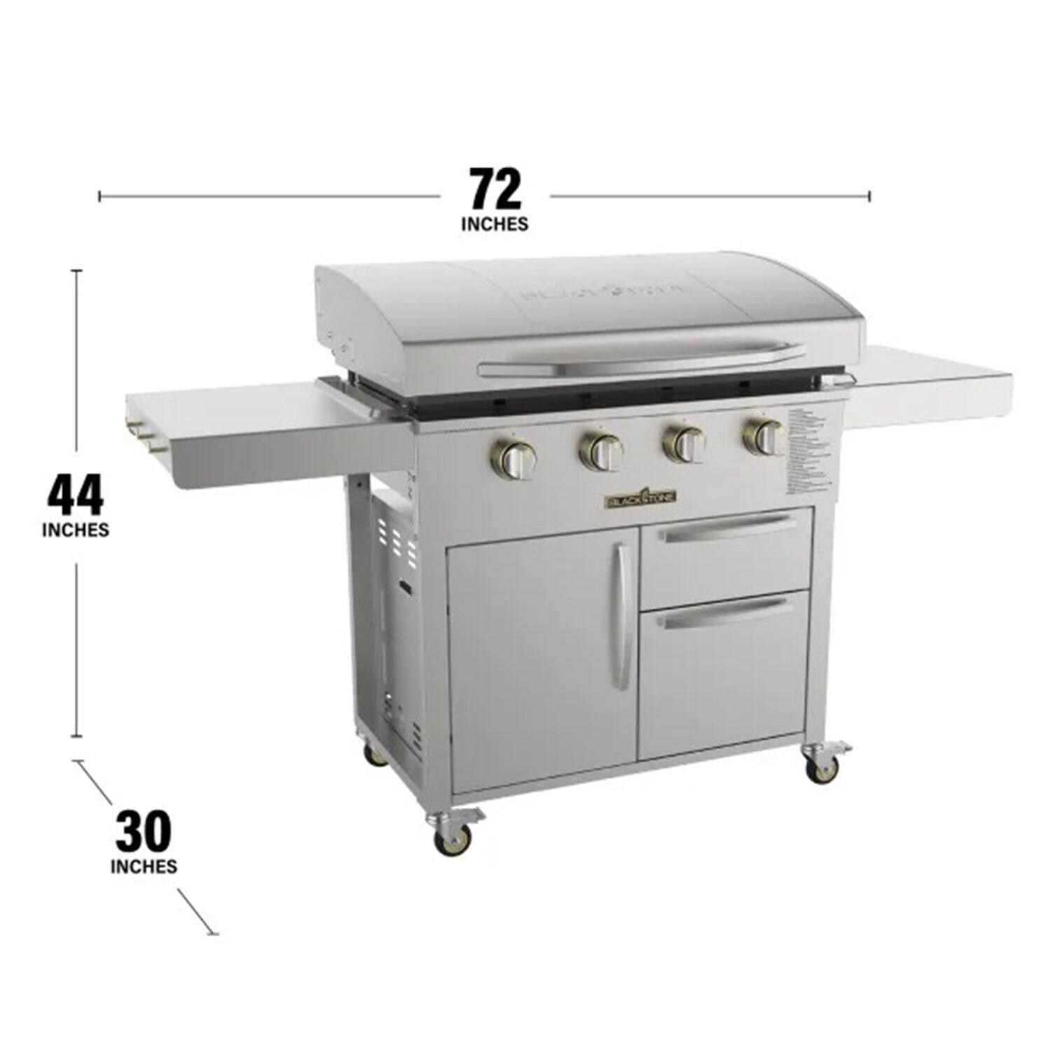 Blackstone 6008 Select 36 Inch Griddle W/ Cabinet and Hamburger & Cleaning Kit - 36 Inch Griddle W/ Cabinet - Dimensions - Dimensional thumbnail