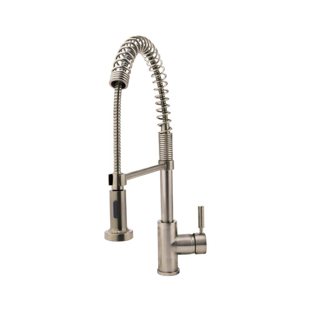 SIR Faucets Single Handle PreRinse Hot/Cold Faucet Brushed Nickel