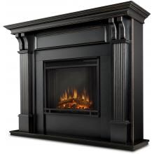 Real Flame Ashley 48-Inch Electric Fireplace With Mantel - Blackwash - 7100E-BW image