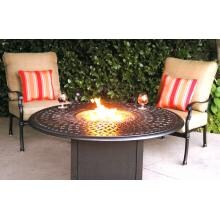 Darlee Florence 3 Piece Cast Aluminum Patio Fire Pit Conversation Seating Set - Antique Bronze image