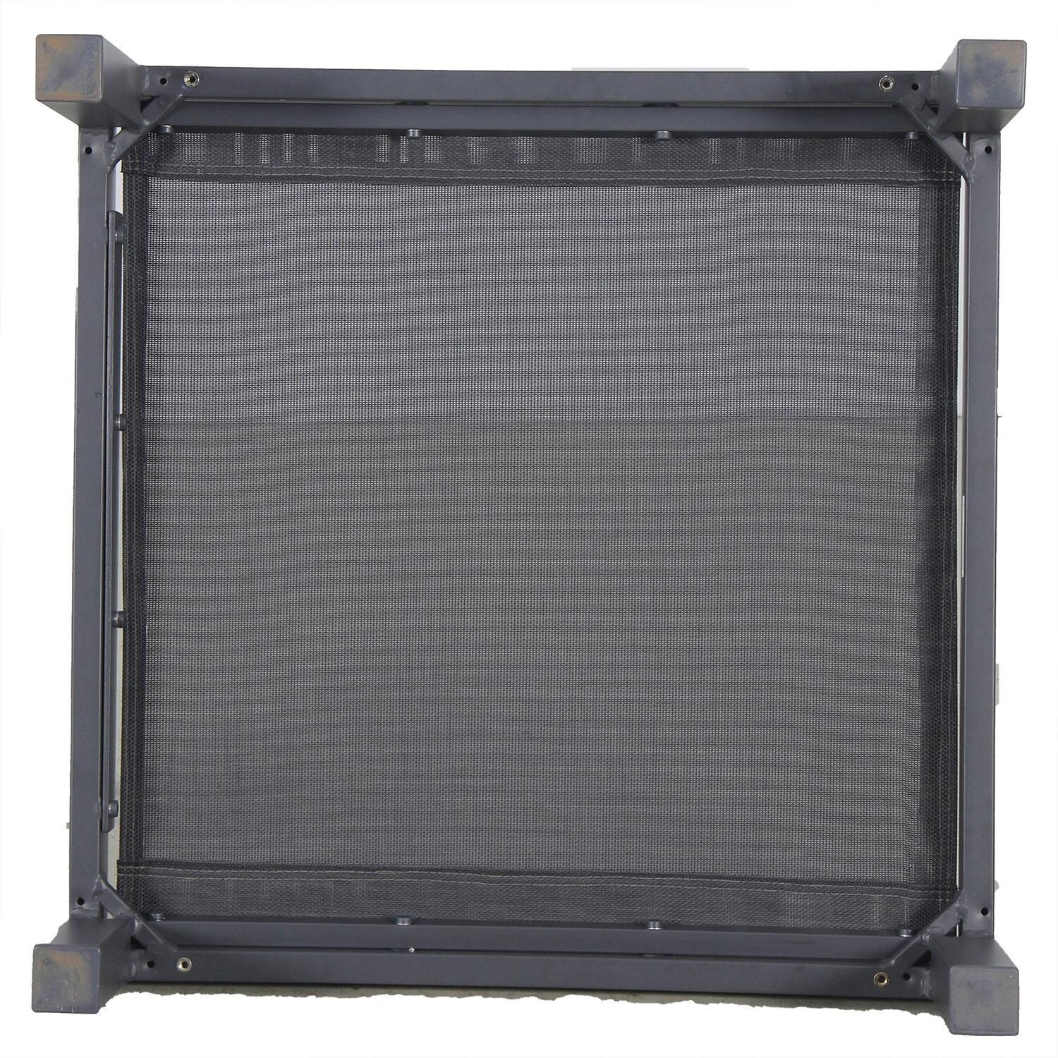 Elba Aluminum Armless Club Chair in Charcoal By KETTLER - Underneath - Detail thumbnail