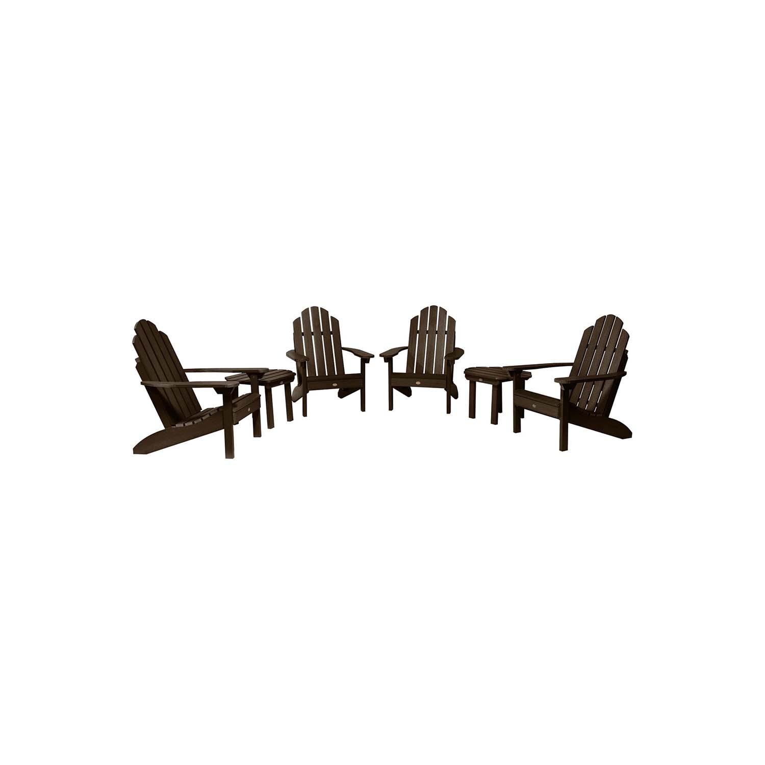 Paradise Key 6 Pc Set Polyresin Seating Set in Weathered Acorn By Lakeview Outdoor Designs - White Background thumbnail