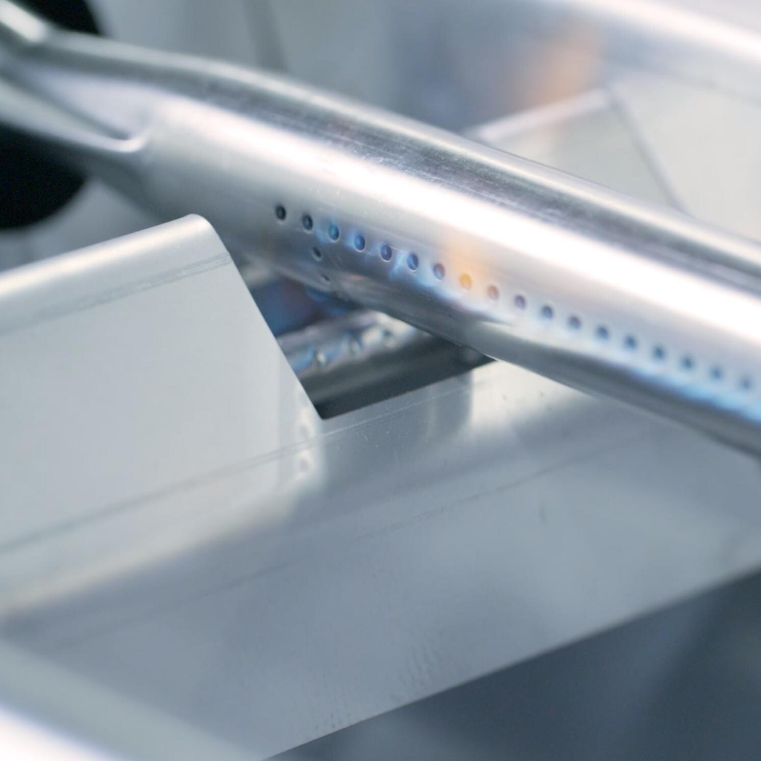 Crown Verity IBI482RDNG-LT Infinite Series 48-Inch Built-In Dual Dome Natural Gas Grill W/ Lights - Burner - Detail thumbnail