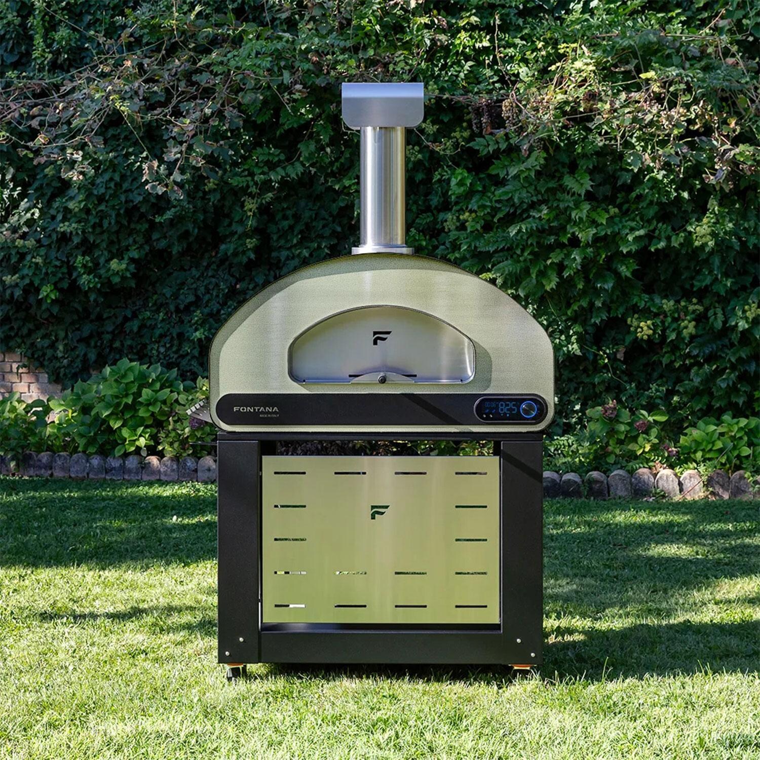 Fontana Forni FFVOLTA90-B Volta 90 Hybrid Smart Outdoor Oven - Black - On Cart (Sold Separately) - Lifestyle thumbnail