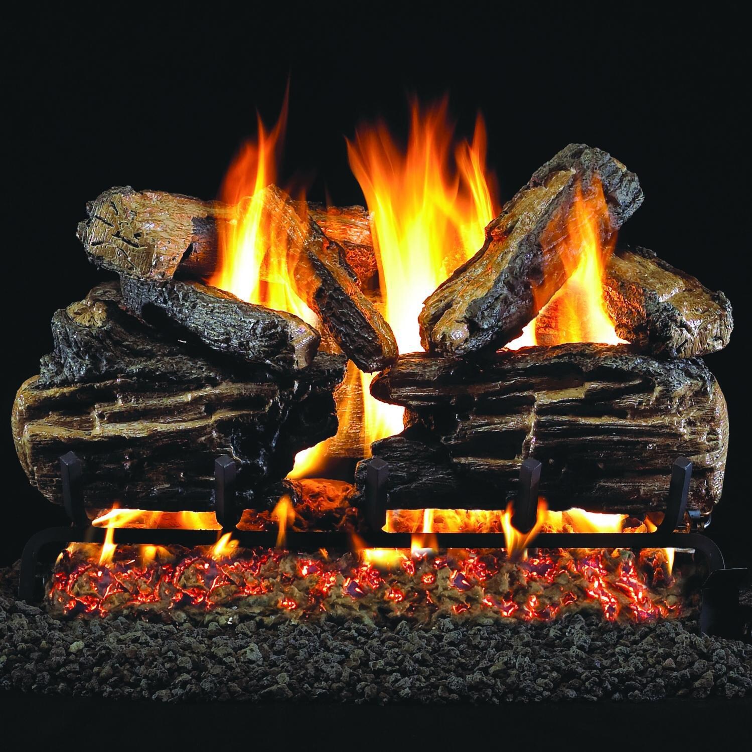 Peterson Real Fyre 36Inch Charred Split Oak Gas Log Set With Vented